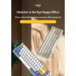 AIGO A68 3 Mode Wireless, Bluetooth, Wired Gaming Mechancial Keyboard - Yellow Switch Hot Swappable - 1000Hz Polling rate - PBT keycaps - Detchable USB C Cable