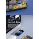 AIGO A68 3 Mode Wireless, Bluetooth, Wired Gaming Mechancial Keyboard - Yellow Switch Hot Swappable - 1000Hz Polling rate - PBT keycaps - Detchable USB C Cable