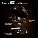 ATK Dragonfly A9 PLUS Wireless, Wired & Bluetooth Gaming Mouse - Optical Sensor 26,000 DPI PAW3395 - Chip HiSilicon NearLink - 57 Grams - Battery 800mAh 240 Hours (White)
