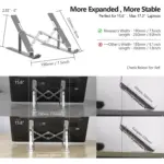 Adjustable Portable Laptop Aluminum Stand, Compatible with MacBook Air Pro Dell HP Lenovo 9-17 Inch