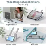 Adjustable Portable Laptop Aluminum Stand, Compatible with MacBook Air Pro Dell HP Lenovo 9-17 Inch