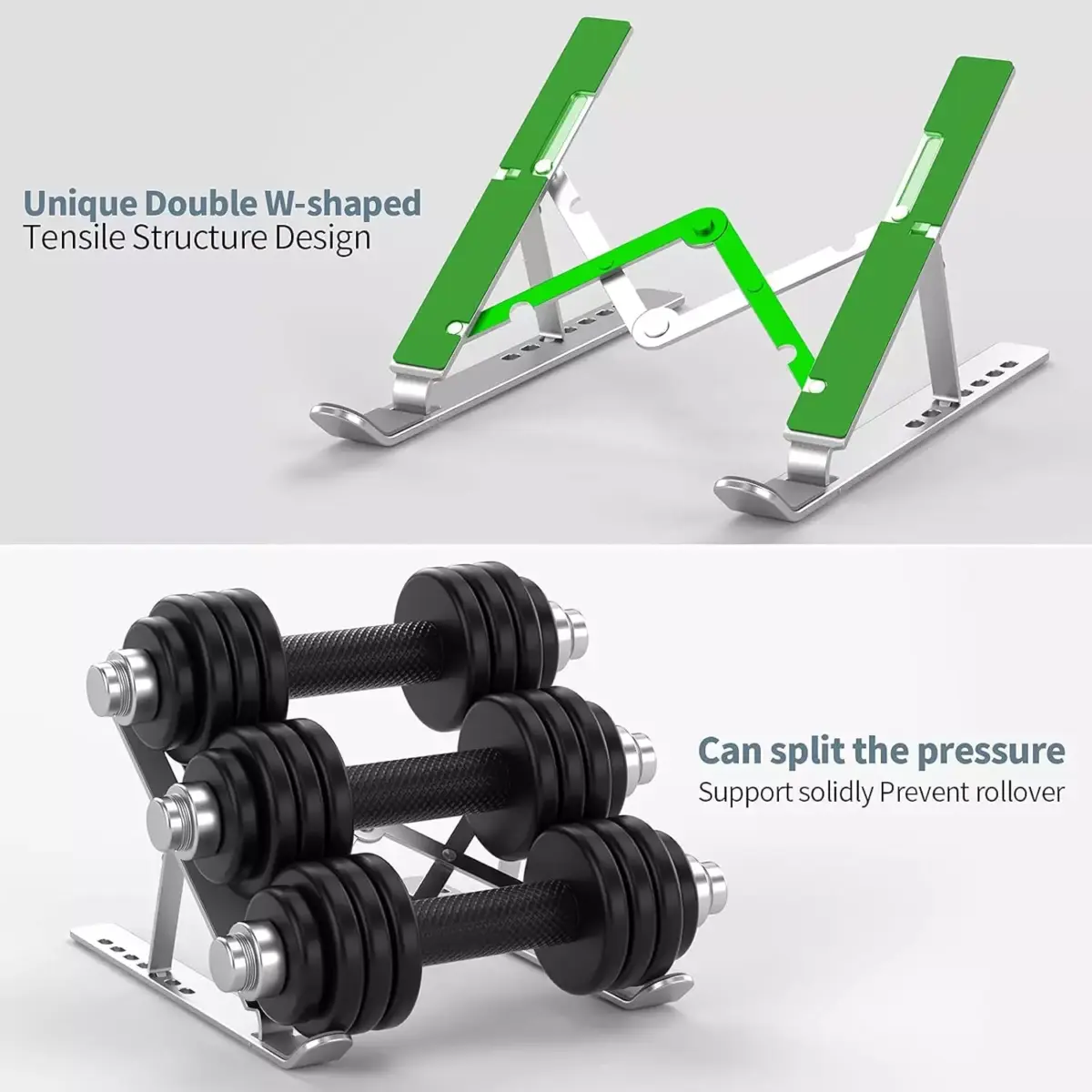 Adjustable Portable Laptop Aluminum Stand, Compatible with MacBook Air Pro Dell HP Lenovo 9-17 Inch