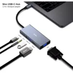 BENFEI 5-in-1 USB C HUB with 4K HDMI VGA, USB 3.0, 3.5mm Audio and 60W PD, Compatible with MacBook Pro 2021/2020/2019, Surface Book 2, Dell XPS 13/15, Pixelbook and More