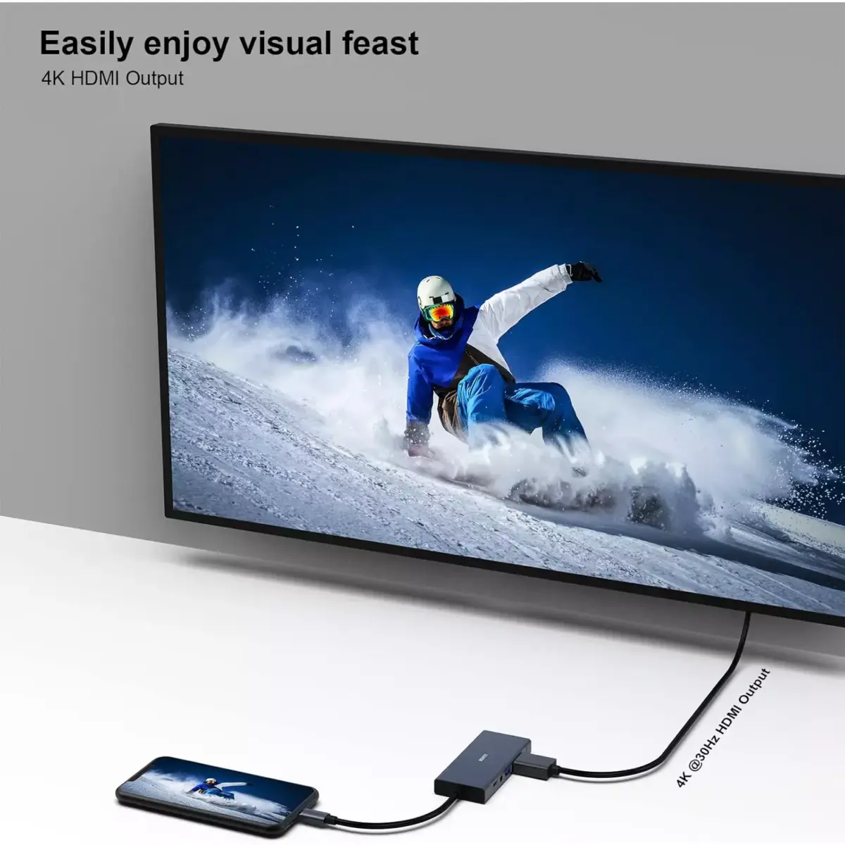 BENFEI 5-in-1 USB C HUB with 4K HDMI VGA, USB 3.0, 3.5mm Audio and 60W PD, Compatible with MacBook Pro 2021/2020/2019, Surface Book 2, Dell XPS 13/15, Pixelbook and More