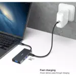 BENFEI 5-in-1 USB C HUB with 4K HDMI VGA, USB 3.0, 3.5mm Audio and 60W PD, Compatible with MacBook Pro 2021/2020/2019, Surface Book 2, Dell XPS 13/15, Pixelbook and More