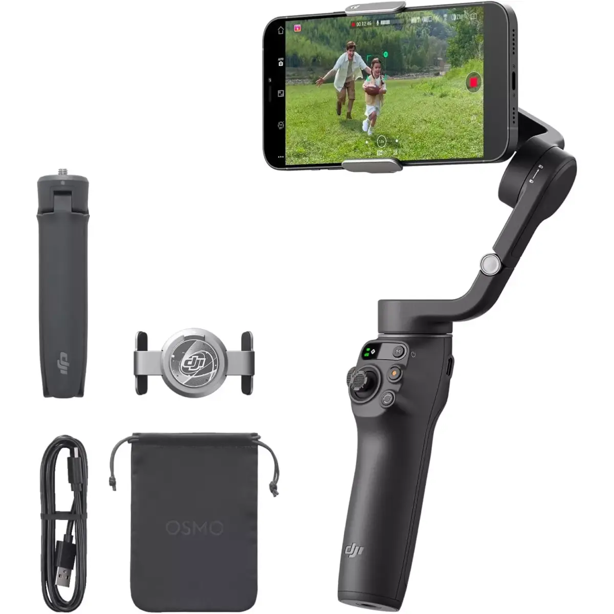 DJI Osmo Mobile 6 Gimbal Stabilizer for Smartphones, 3-Axis Phone Gimbal, Built-In Extension Rod, Object Tracking