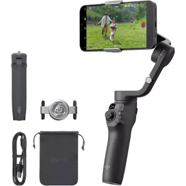 DJI Osmo Mobile 6 Gimbal Stabilizer for Smartphones, 3-Axis Phone Gimbal, Built-In Extension Rod, Object Tracking
