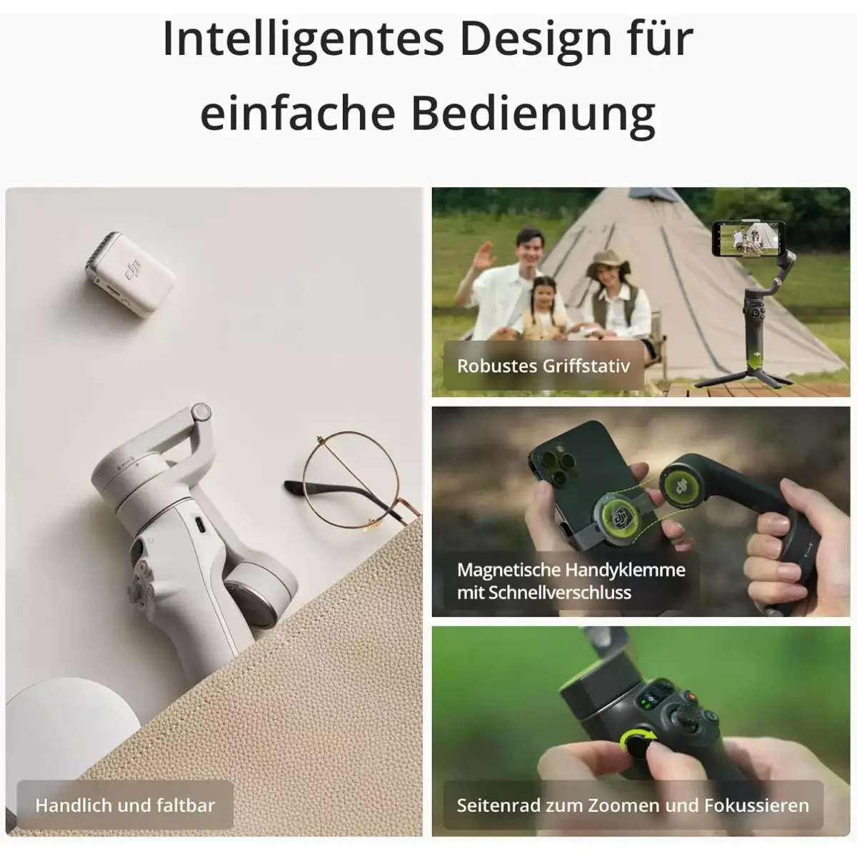 DJI Osmo Mobile 6 Gimbal Stabilizer for Smartphones, 3-Axis Phone Gimbal, Built-In Extension Rod, Object Tracking