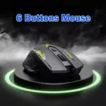 Dual Mode Wireless, Bluetooth Rechargeable Gaming Mouse - Optical Sensor 1600 DPI (Black)