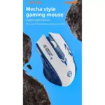 Dual Mode Wireless, Bluetooth Rechargeable Gaming Mouse - Optical Sensor 1600 DPI (Black)