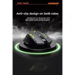 Dual Mode Wireless, Bluetooth Rechargeable Gaming Mouse - Optical Sensor 1600 DPI (Black)