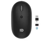 FD E100 Wireless Rechargeable Mouse - Optical Sensor 1600 DPI - Polling Rate 500Hz - Silent Clicks (Black)