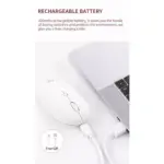 E100 Wireless Rechargeable Mouse - Optical Sensor 1600 DPI - Polling Rate 500Hz - Silent Clicks (Black)