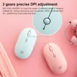 E100 Wireless Rechargeable Mouse - Optical Sensor 1600 DPI - Polling Rate 500Hz - Silent Clicks (Black)