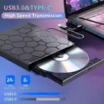 External CD/DVD Drive for Laptop, Portable DVD Player for Laptop, 8 in 1