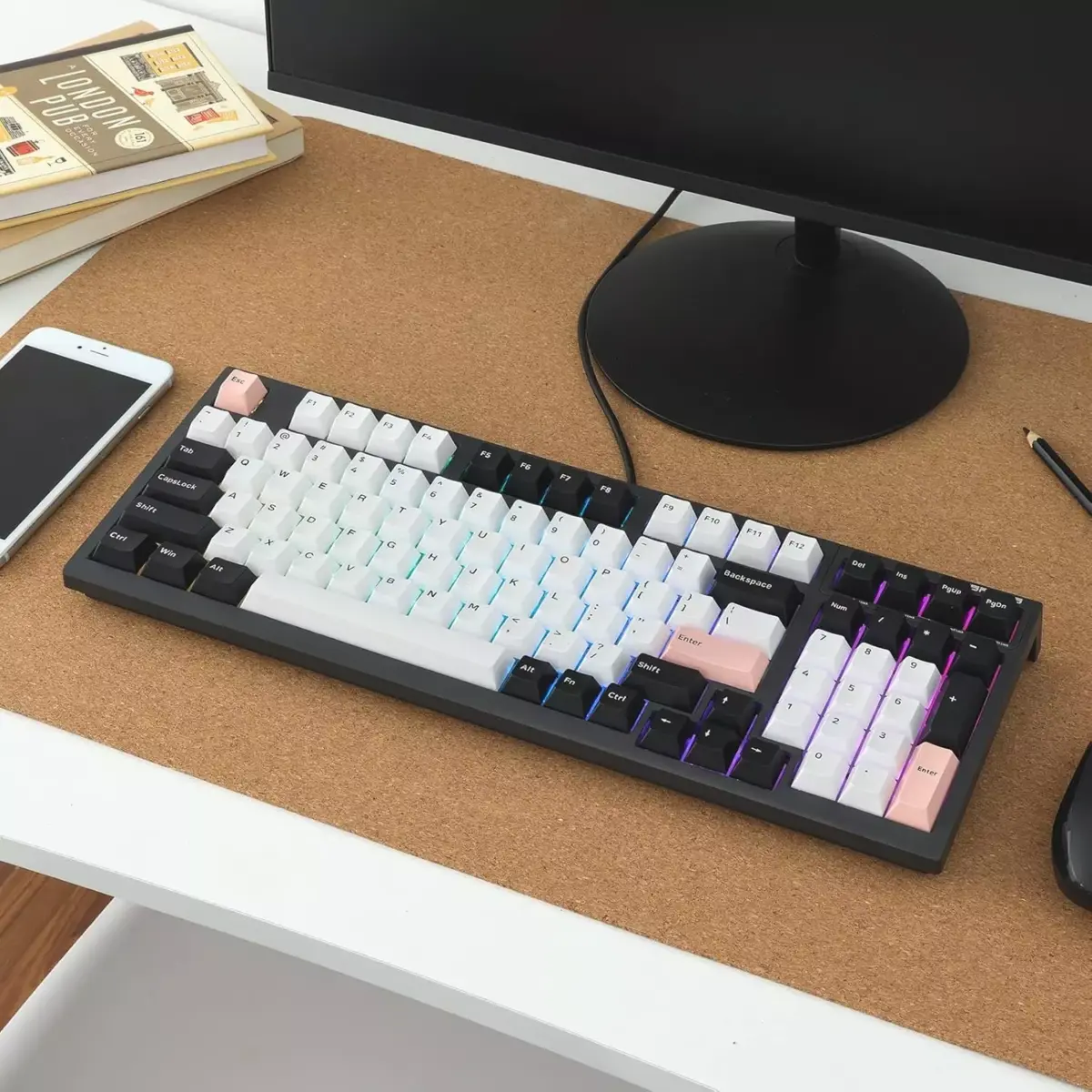 FL ESPORTS FL980 96%  RGB Gaming Mechanical Keyboard  Hot Swappable Kailh Box Red Switch - Programmable, Durable PBT Keycaps (Olivia)
