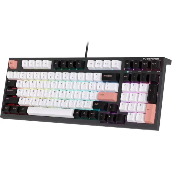 FL ESPORTS FL980 96%  RGB Gaming Mechanical Keyboard  Hot Swappable Kailh Box Red Switch - Programmable, Durable PBT Keycaps (Olivia)