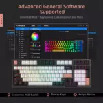 FL ESPORTS FL980 96% RGB Gaming Mechanical Keyboard Hot Swappable Kailh Box Red Switch - Programmable, Durable PBT Keycaps (Olivia)