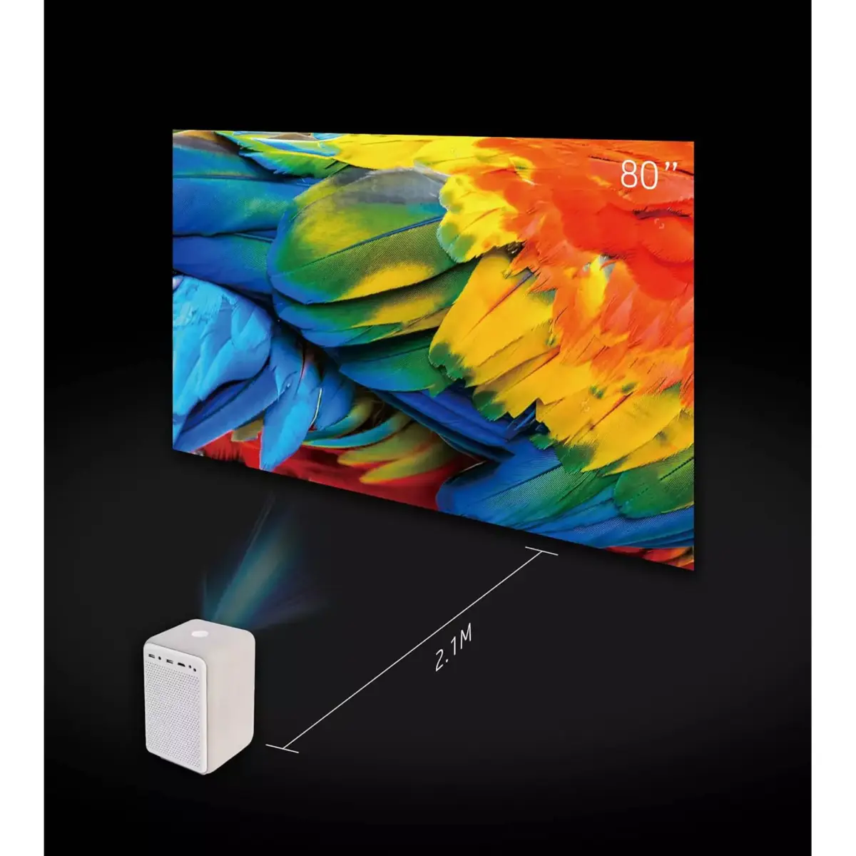 HP CC200 Projector Full HD 1080P 200 Lumens - Built-In Speaker 6W - Lamp Life 20,000 Hours