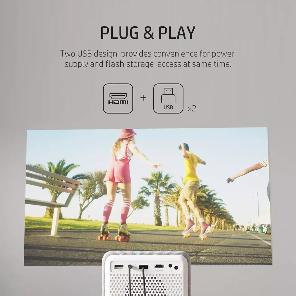 HP CC200 Projector Full HD 1080P 200 Lumens - Built-In Speaker 6W - Lamp Life 20,000 Hours