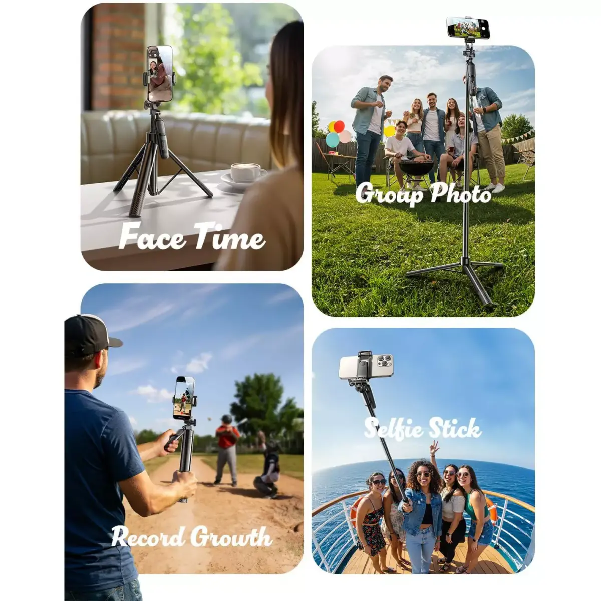 LISEN Selfie Stick Tripod 30-170 CM with Remote, All in One 360 Rotation for VloggingTikTokPhoto, for iPhone 16 15 Pro Max Samsung Galaxy S25 Ultra