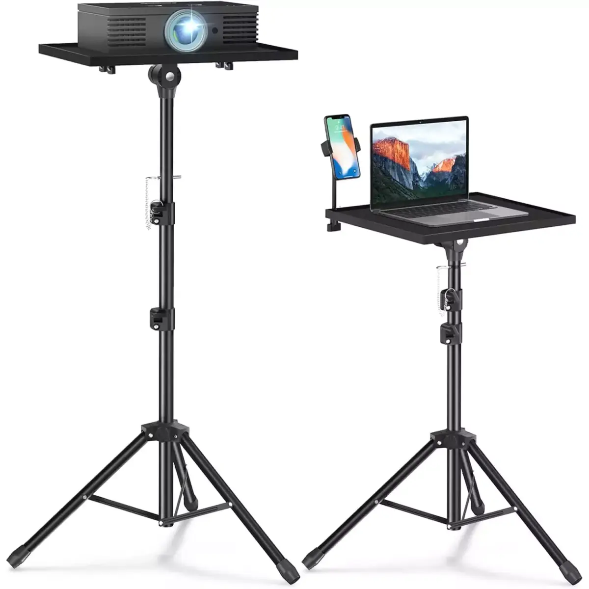 Laptop Tripod Projector Stand Adjustable Height 22 to 47 Inch, Projector Tripod Stand