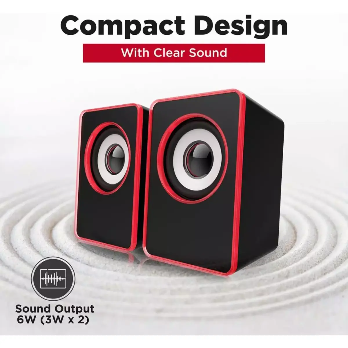 LeerFei N7 Desktop Speakers 6W - 2.0 Channel Stereo - USB Powered + 3.5mm Cable