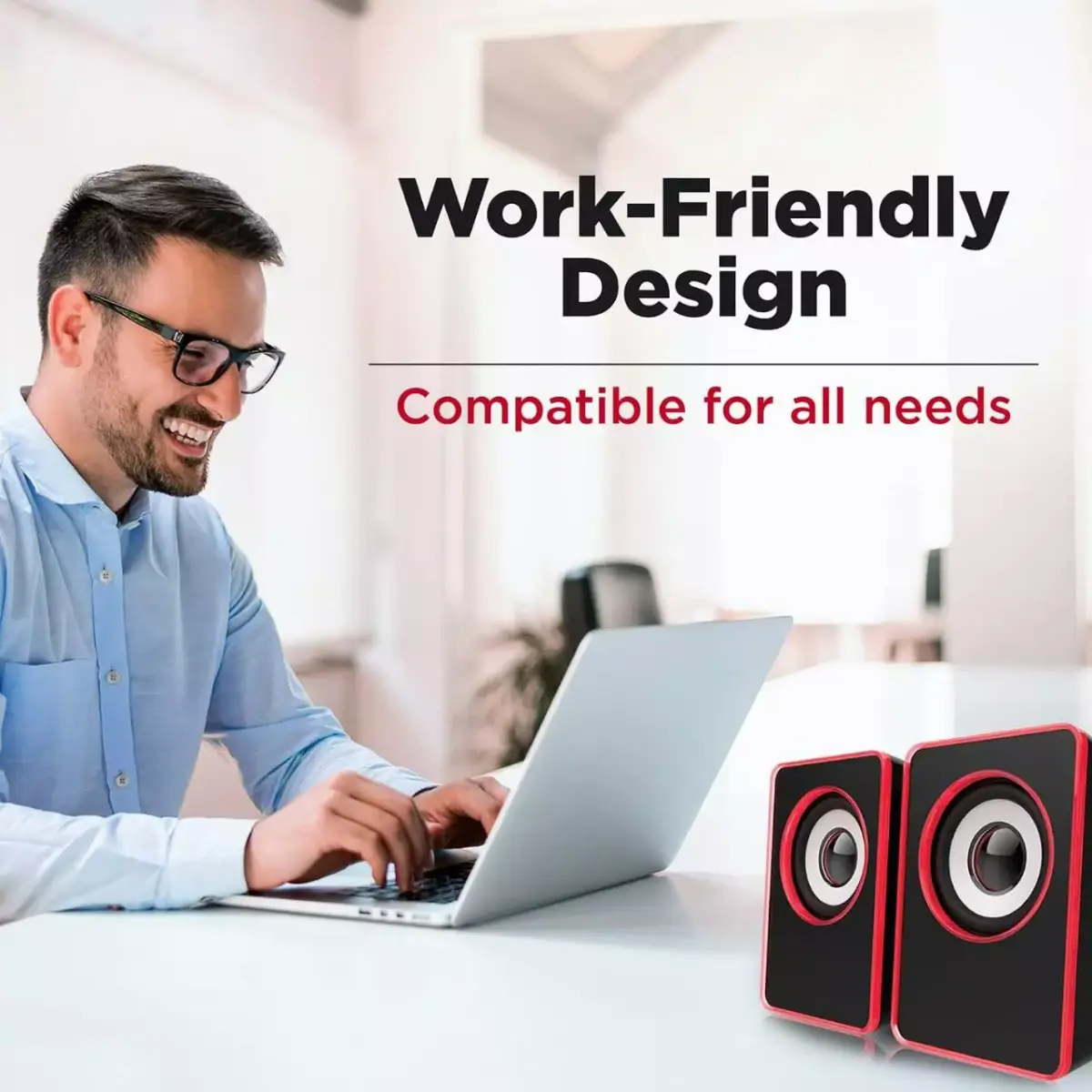 LeerFei N7 Desktop Speakers 6W - 2.0 Channel Stereo - USB Powered + 3.5mm Cable