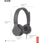 Lenovo Go Wired ANC Headset - USB-C Headphones - Active Noise Cancelling - Rotatable Boom Mic - Certified for Microsoft Teams