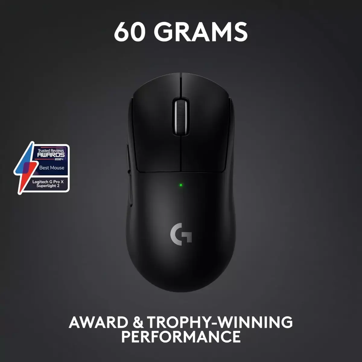Logitech G PRO X SUPERLIGHT 2 Wireless Gaming Mouse, 60g Pro-Grade with 5 Programmable Buttons, 44k DPI Sensor, 8kHz Report Rate
