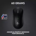 Logitech G PRO X SUPERLIGHT 2 Wireless Gaming Mouse, 60g Pro-Grade with 5 Programmable Buttons, 44k DPI Sensor, 8kHz Report Rate