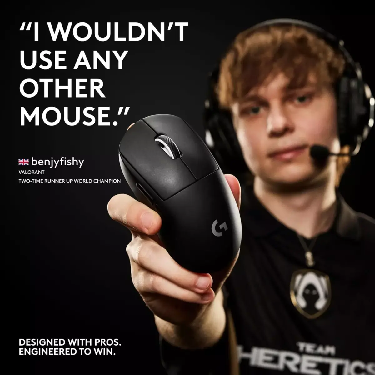 Logitech G PRO X SUPERLIGHT 2 Wireless Gaming Mouse, 60g Pro-Grade with 5 Programmable Buttons, 44k DPI Sensor, 8kHz Report Rate