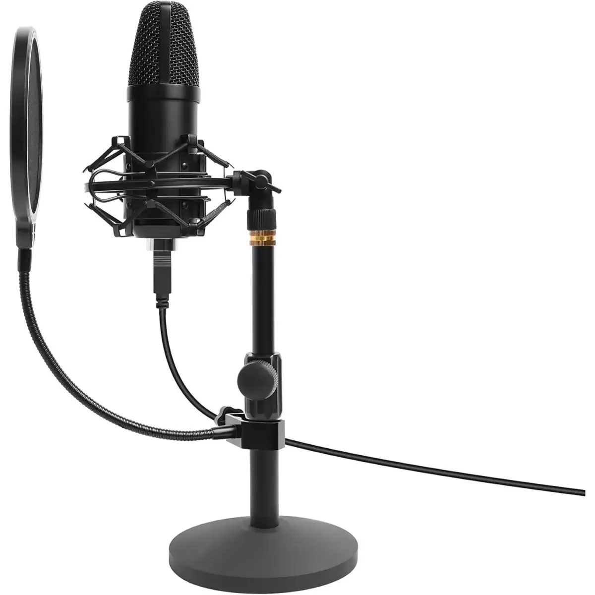 MAONO AU-A04TC Studio Table Top Microphone Kit including Pop Filter and Flight Case