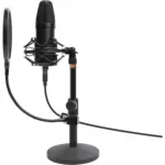 MAONO AU-A04TC Studio Table Top Microphone Kit including Pop Filter and Flight Case