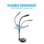 MAONO AU-GM10 USB Condenser Unidirectional Gooseneck Microphone, with Touch-Key Mute and Volume Control, Headphone Jack