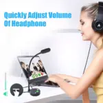 MAONO AU-GM10 USB Condenser Unidirectional Gooseneck Microphone, with Touch-Key Mute and Volume Control, Headphone Jack