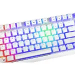 MODECOM VOLCANO LANPARTY RGB Pudding Edition - Outemu Blue - Double-Shot Pudding Keycaps - Aluminium Housing - Full RGB backlighting (16.7 million colors) -Full Keys Anti Ghosting (White)