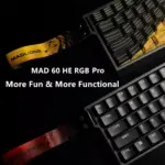 Madlions MAD 60 HE Flagship Gaming Mechanical Keyboard - Amber pro Magnetic Hall Effect Switch - 8000 Hz Polling Rate - Scan Rate 128K - Latency 0.1ms - Rapid Trigger Mode (Black)