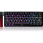 Madlions MAD 60 HE Flagship Gaming Mechanical Keyboard - Amber pro Magnetic Hall Effect Switch - 8000 Hz Polling Rate - Scan Rate 128K - Latency 0.1ms - Rapid Trigger Mode (Black)