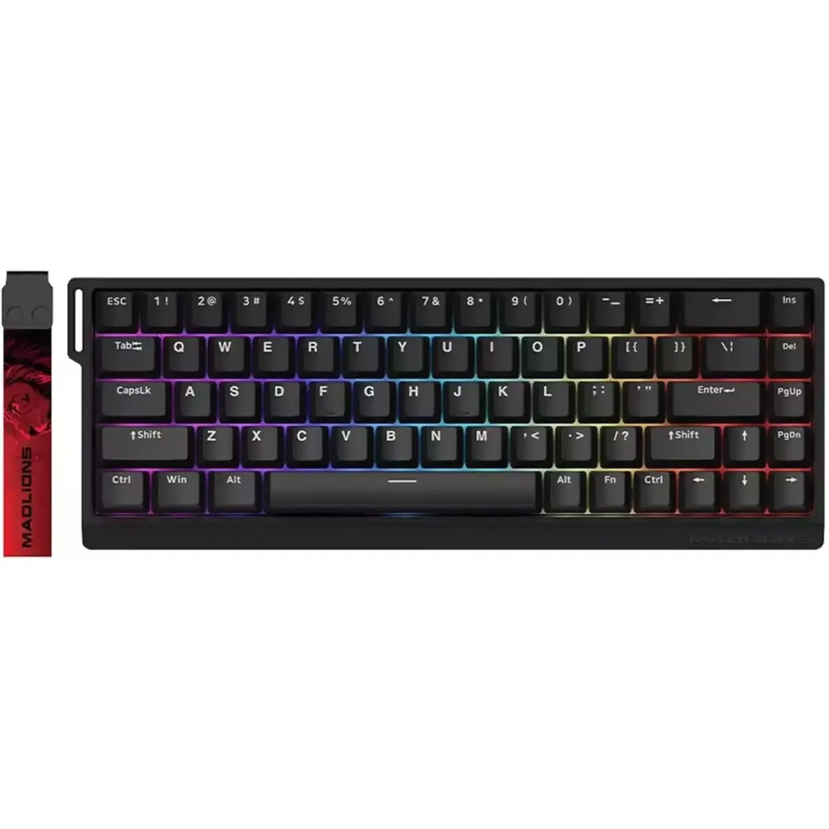 Madlions MAD 68 HE Flagship Gaming Mechanical Keyboard - Amber pro Magnetic Hall Effect Switch - 8000 Hz Polling Rate - Scan Rate 128K - Latency 0.1ms - Precision 0.01mm Rapid Trigger Mode (Black)