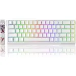 Madlions MAD 68 HE Flagship Gaming Mechanical Keyboard - Amber pro Magnetic Hall Effect Switch - 8000 Hz Polling Rate - Scan Rate 128K - Latency 0.1ms - Precision 0.01mm Rapid Trigger Mode (White)