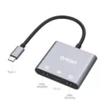 ONTEN 9175S USB C to Dual HDMI adpater 4K@60HZ, 2K@60HZ, USB-C PD 3.0, Compatible with thunderbolt34 MacBook ProAir, iPad Pro and More
