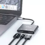 ONTEN 9175S USB C to Dual HDMI adpater 4K@60HZ, 2K@60HZ, USB-C PD 3.0, Compatible with thunderbolt34 MacBook ProAir, iPad Pro and More