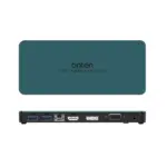 ONTEN 9188s USB-C Docking Station 9-in-1, VGA 1080P@60Hz, Displayport 4K, HDMI 4K, 3.5MM Jack, RJ45 1000M, USB 3.0 X2, USB-C Data, USB-C PD 3.0 @100W