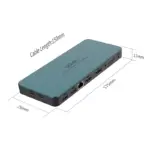ONTEN 9188s USB-C Docking Station 9-in-1, VGA 1080P@60Hz, Displayport 4K, HDMI 4K, 3.5MM Jack, RJ45 1000M, USB 3.0 X2, USB-C Data, USB-C PD 3.0 @100W