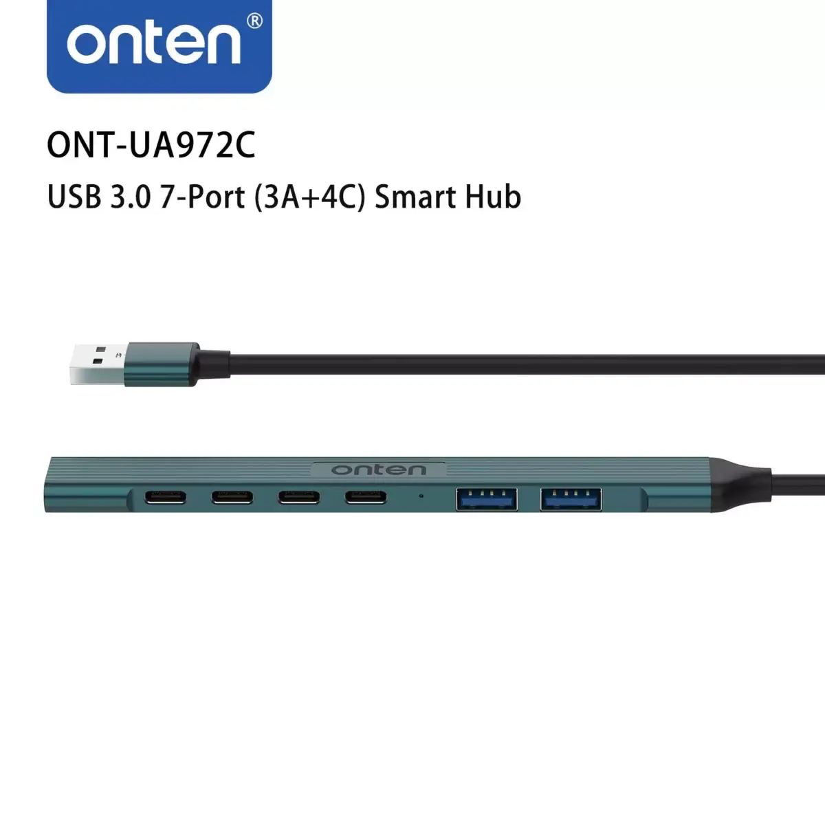 ONTEN UC972C 7 Port USB HUB 3 Port USB, 4 Port USB C