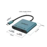 ONTEN USB C to Dual HDMI adpater 4K@60HZ. USB Type c to Dual Monitor MST Converter.Compatible with thunderbolt3/4 MacBook Pro/Air, iPad Pro and More