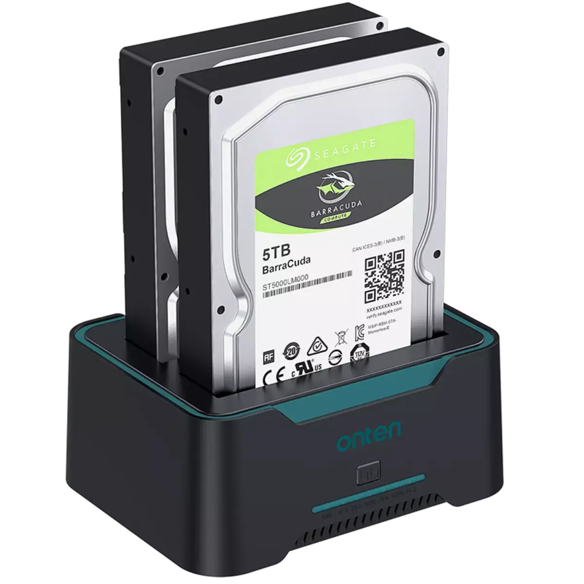 Onten UHD6 Dual Bay External HDD/SSD Enclosure 2.5/3.5 inch MAX 2x16TB