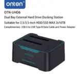 Onten UHD6 Dual Bay External HDD/SSD Enclosure 2.5/3.5 inch MAX 2x16TB