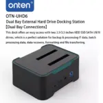 Onten UHD6 Dual Bay External HDD/SSD Enclosure 2.5/3.5 inch MAX 2x16TB